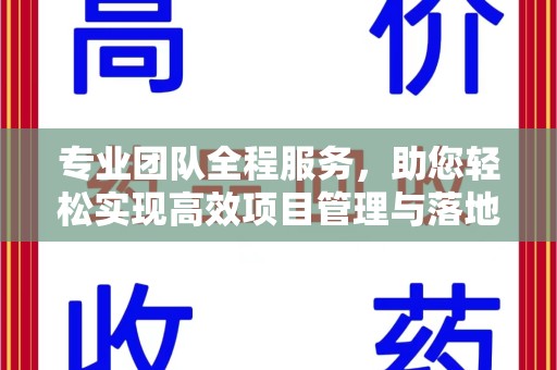 宜春专业团队全程服务，助您轻松实现高效项目管理与落地